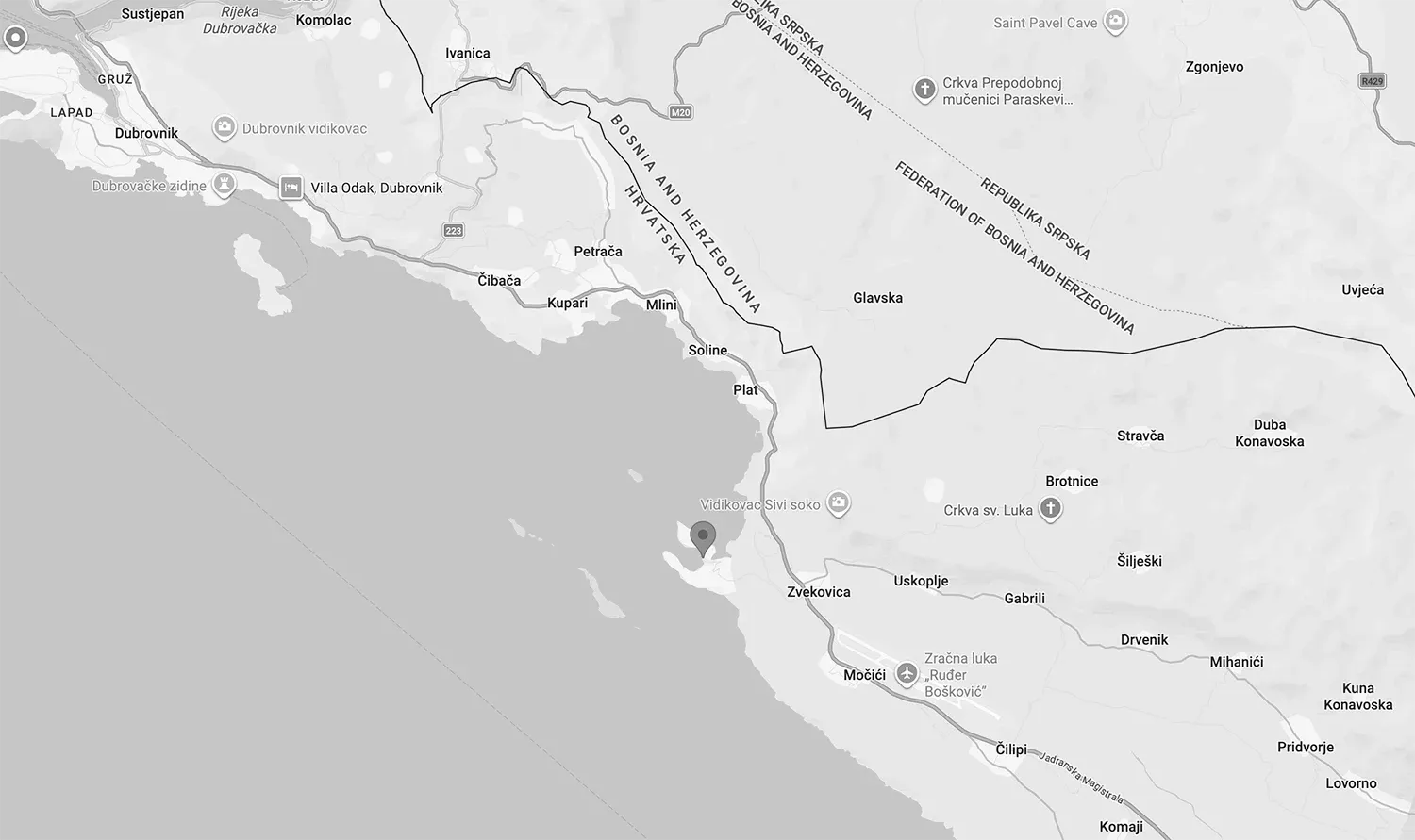 Marina Resort Cavtat location map